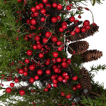 Load image into Gallery viewer, Pine with red Berry Wreath
