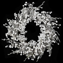 Load image into Gallery viewer, Frosted White Berry Wreath
