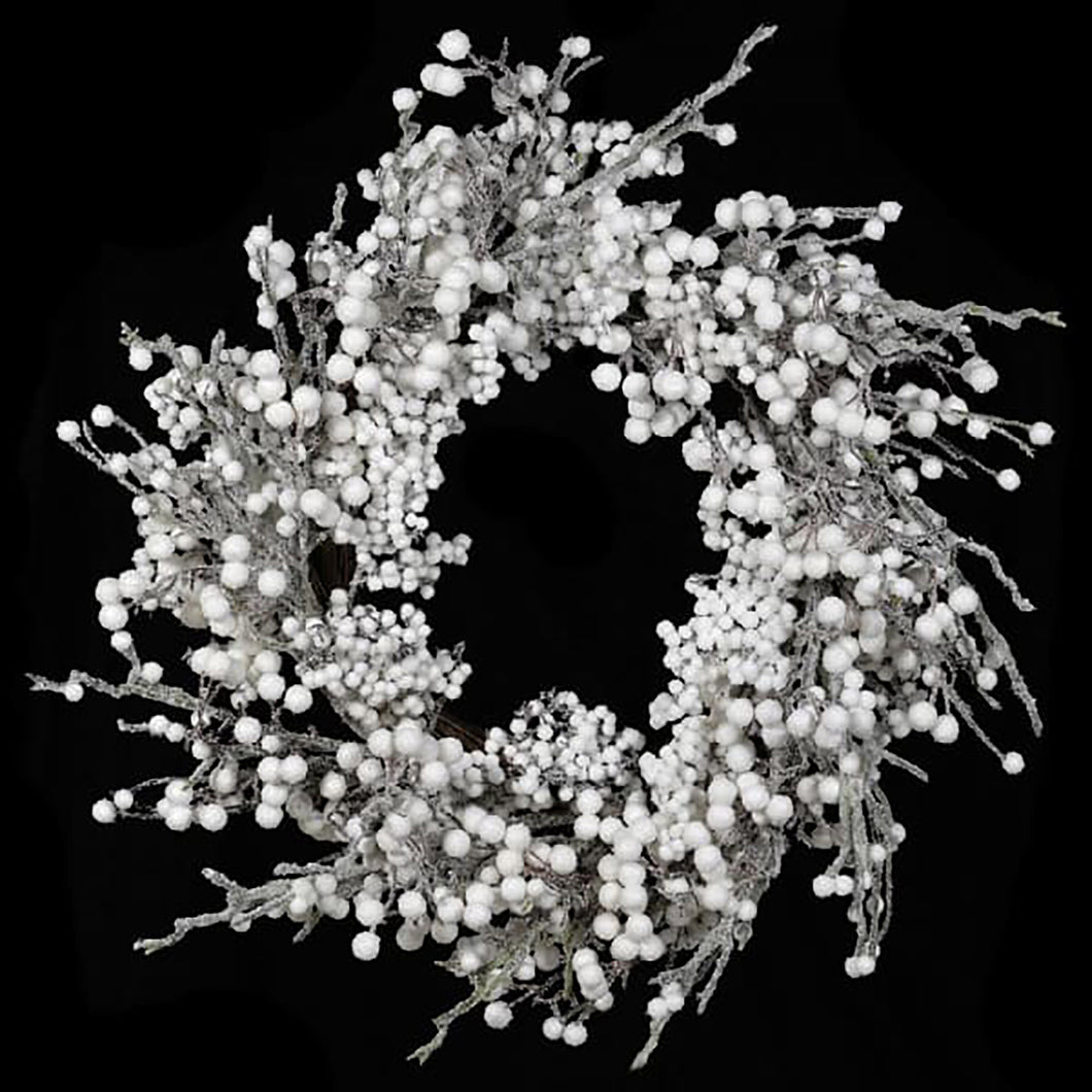 Frosted White Berry Wreath