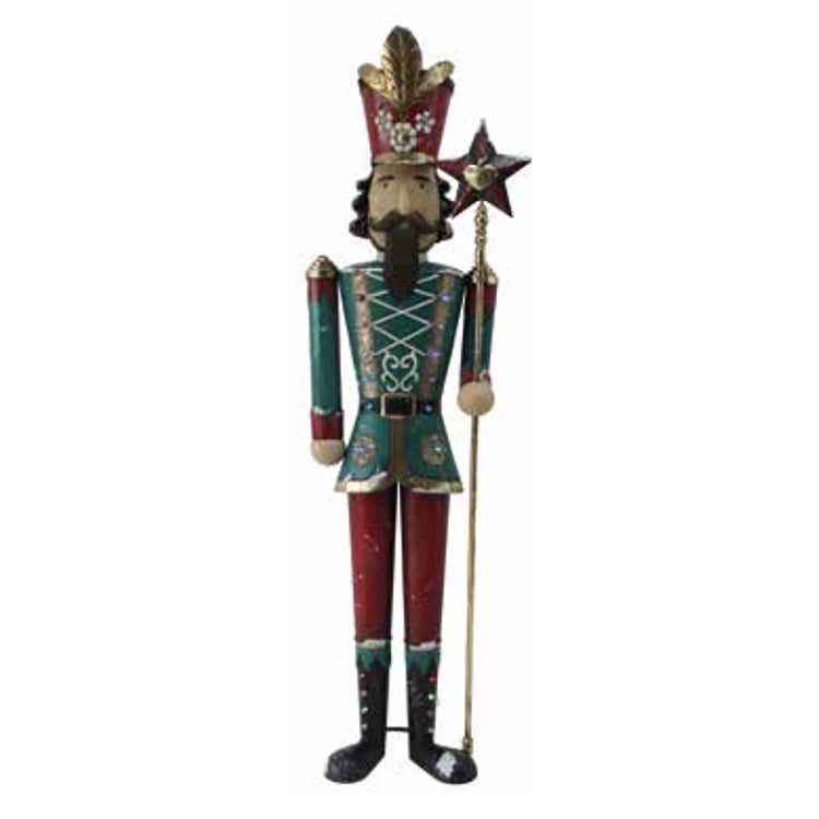 Metal Nutcracker King with Star 192cm